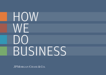 HOW WE DO BUSINESS - JPMorgan Chase
