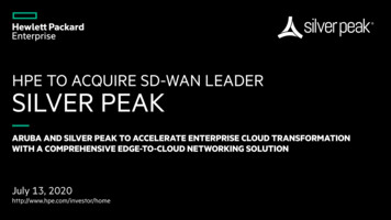 Hpe To Acquire Sd-wan Leader Silver Peak