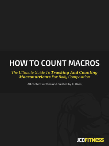 HOW TO COUNT MACROS - JCD Fitness