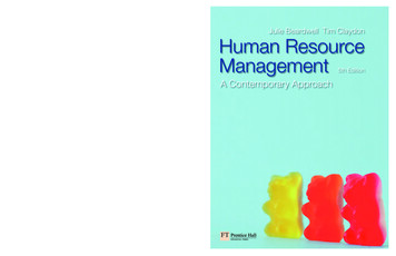 Human Resource Management, A Contemporary Approach, 5th Edition