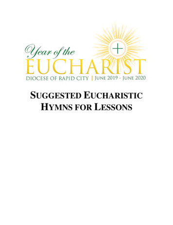 Suggested Eucharistic Hymns For Lessons