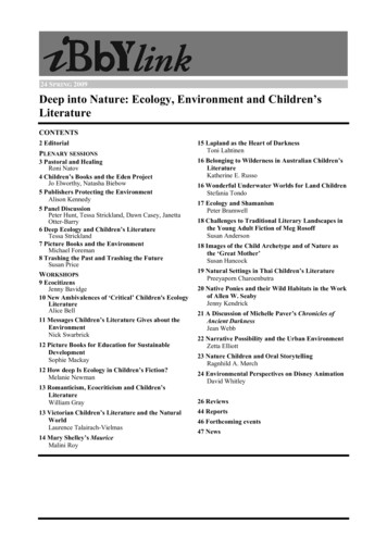 2009 Deep Into Nature: Ecology, Environment And Children's Literature
