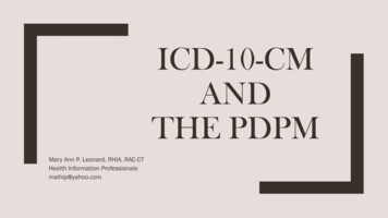 ICD-10-CM AND THE PDPM - Paanac 