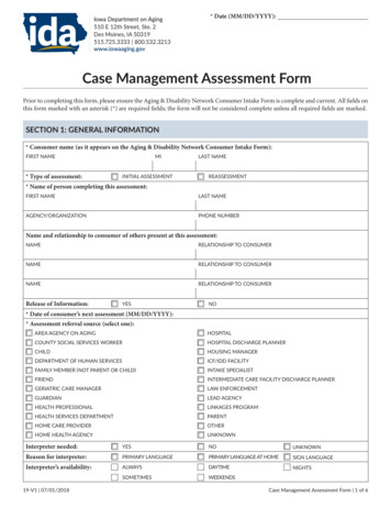 Case Management Assessment Form - Iowaaging.gov