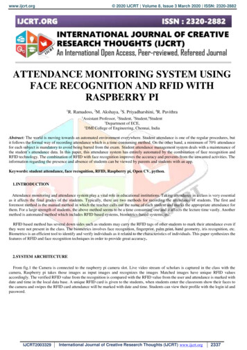Attendance Monitoring System Using Face Recognition And Rfid . - Ijcrt