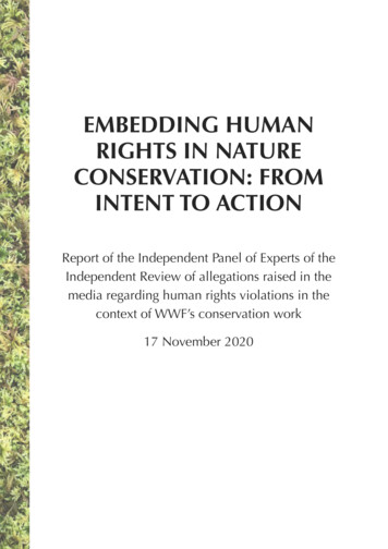 EMBEDDING HUMAN RIGHTS IN NATURE CONSERVATION: FROM INTENT TO . - Panda