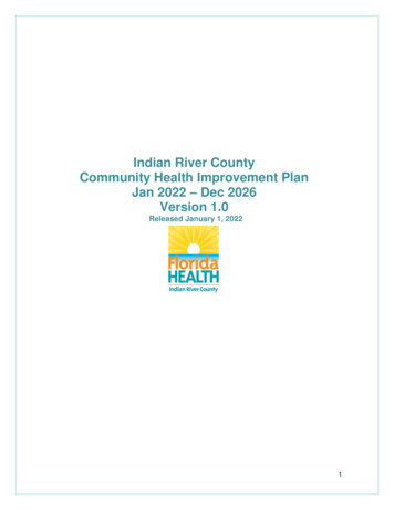 Indian River County Community Health Improvement Plan January 2022 .