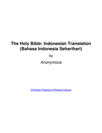 The Holy Bible: Indonesian Translation (Bahasa Indonesia Seharihari)