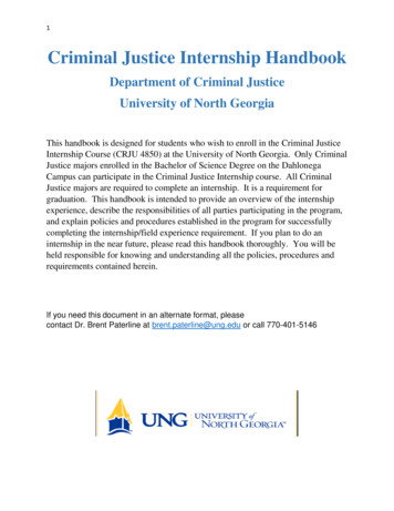 Criminal Justice Internship Handbook