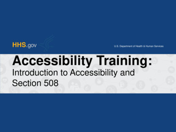 U.S. Department Of Health & Human Services Accessibility Training