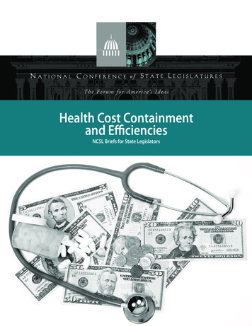 Health Cost Containment And Efficiencies