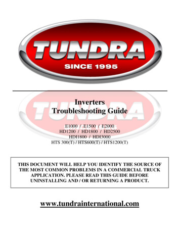 Inverters Troubleshooting Guide - Tundra International