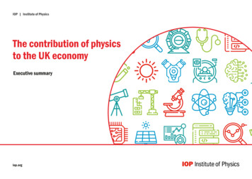The Contribution Of Physics To The UK Economy