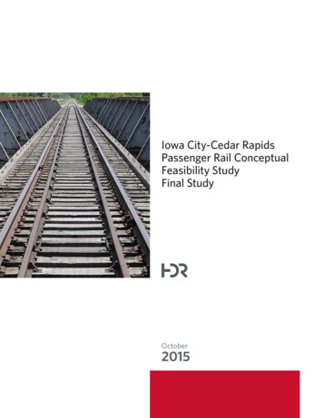 Iowa City-Cedar Rapids Passenger Rail Conceptual Feasibility Study .