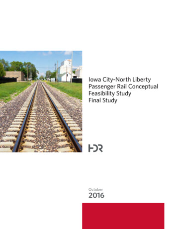 Iowa City-North Liberty Passenger Rail Conceptual Feasibility Study .