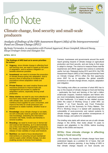 Climate Change, Food Security And Small-scale Producers - CGIAR