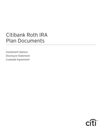 Citibank Roth IRA Plan Document