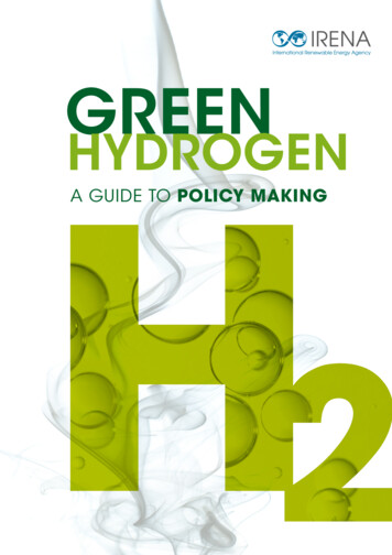 Green Hydrogen: A Guide To Policy Making