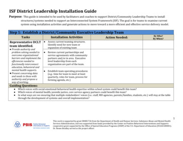 ISF District Leadership Installation Guide - K12.wa.us