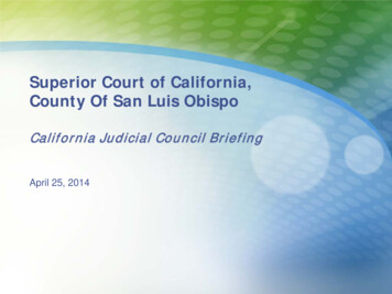San Luis Obispo Superior Court Case Management System
