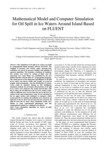 Mathematical Model And Computer Simulation For Oil Spill In Ice Waters .