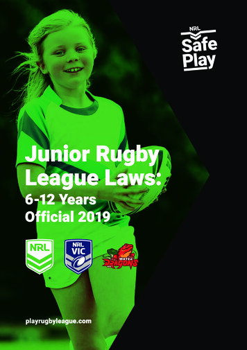 JUNIOR RUGBY LEAGUE LAWS: 6-12 YEARS - Brlrefs .au