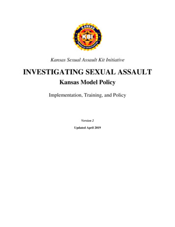 INVESTIGATING SEXUAL ASSAULT - Kansas.gov