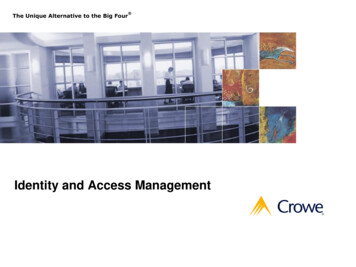 Identity And Access Management Overview