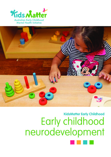 KidsMatter Early Childhood Early Childhood Neurodevelopment