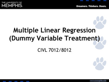 Multiple Linear Regression (Dummy Variable Treatment)