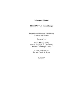 Laboratory Manual ELEN 474: VLSI Circuit Design - TAMU