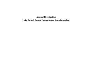 Lake Powell Forest HOA Disclosure - Mr Williamsburg