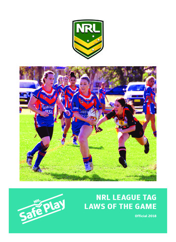 Nrl League Tag Laws Of The Game