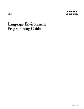 Z/OS V1R6.0 Language Environment Programming Guide - Cvut.cz