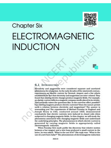 Chapter Six ELECTROMAGNETIC INDUCTION - NCERT