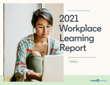 5th Annual LinkedIn Learning 2021 Workplace Learning Report