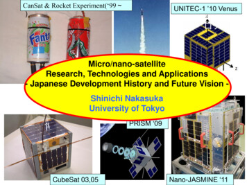 Micro/nano-satellite Research, Technologies And Applications - Japanese .