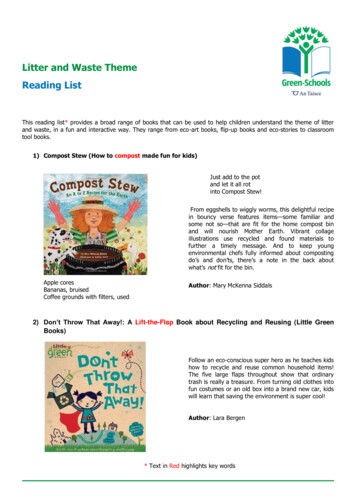 Litter And Waste Theme Reading List - Green-Schools