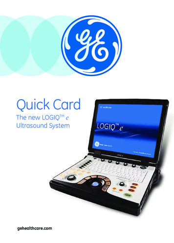 Quick Card - GE Healthcare Ultrasound Europe