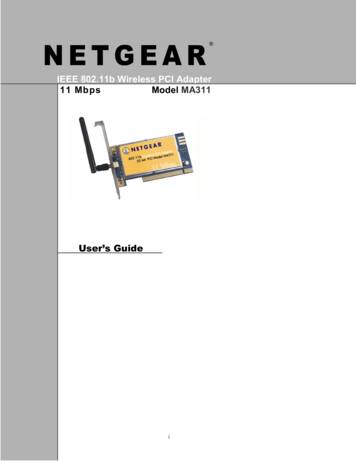 IEEE 802.11b Wireless PCI Adapter 11 Mbps Model MA311 - Netgear