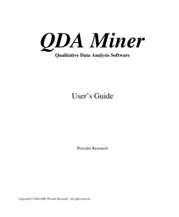 QDA Miner V3.2 Manual - University Of Wisconsin-Madison