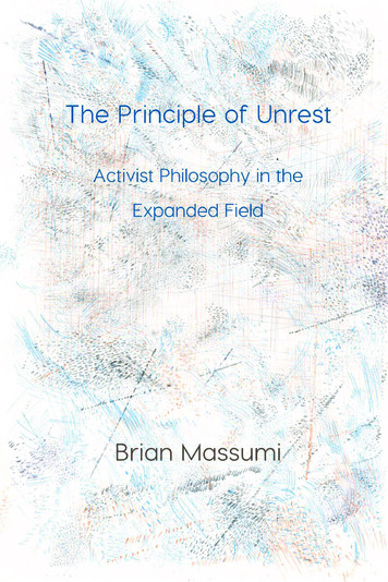 The Principle Of Unrest - Open Humanities Press