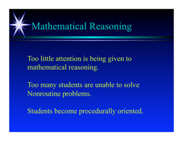 Mathematical Reasoning - Mathematics Learning