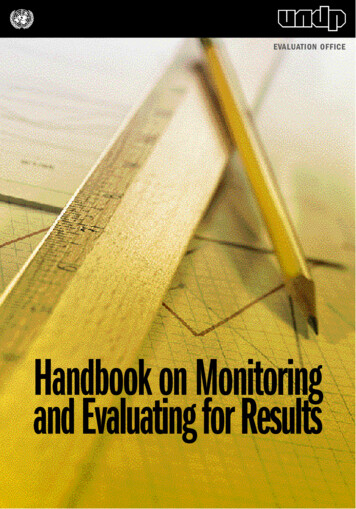 Handbook On Monitoring And Evaluating For Results - UNDP