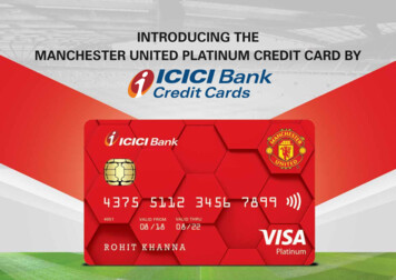 INTRODUCING THE MANCHESTER UNITED PLATINUM CREDIT CARD BY - ICICI Bank