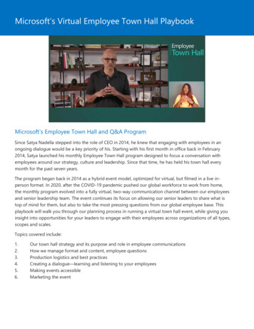 Microsoft's Virtual Employee Town Hall Playbook Playbook February 2019