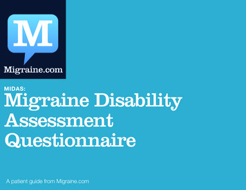 MIDAS: Migraine Disability Assessment Questionnaire