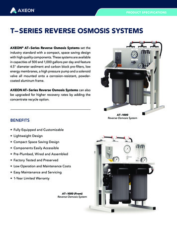 T-series Reverse Osmosis Systems