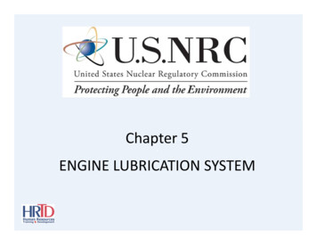 Chapter 5 ENGINE LUBRICATION SYSTEM - NRC: Home Page