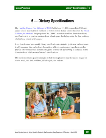 6 Dietary Specifications - Portal.ct.gov